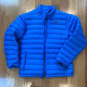 Boys Patagonia Down Sweater Royal blue size XXL 16-18